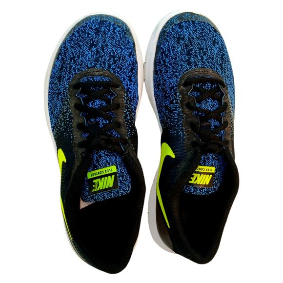 Nike Flex Control Blue & Black Running Sneakers - Boys Size 6Y - Picture 6 of 8